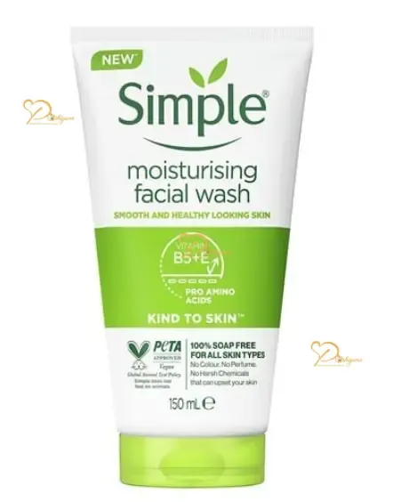 Simple Kind to Skin Refreshing Facial Wash with Vitamin B5+E 150ml - Image 2
