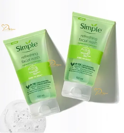 Simple Kind to Skin Refreshing Facial Wash with Vitamin B5+E 150ml - Image 5