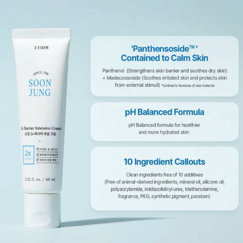 Etude Soon Jung 2x Barrier Intensive Cream 60ml - Image 3