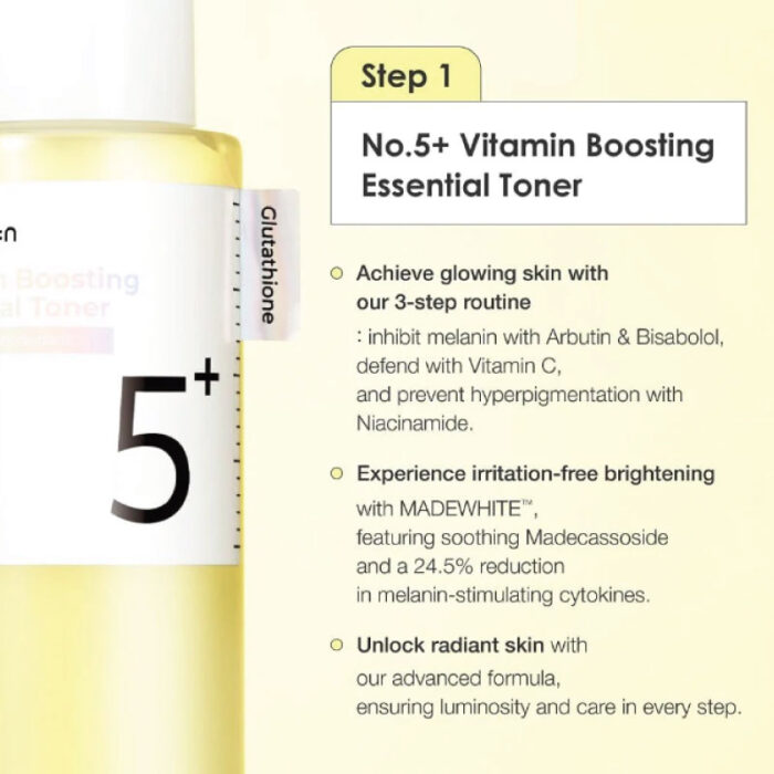 Numbuzin No.5 Vitamin Boosting Essential Toner 200ml - Image 6